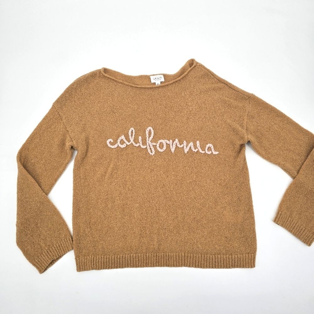 Le Lis California Tan Sweater Size Small